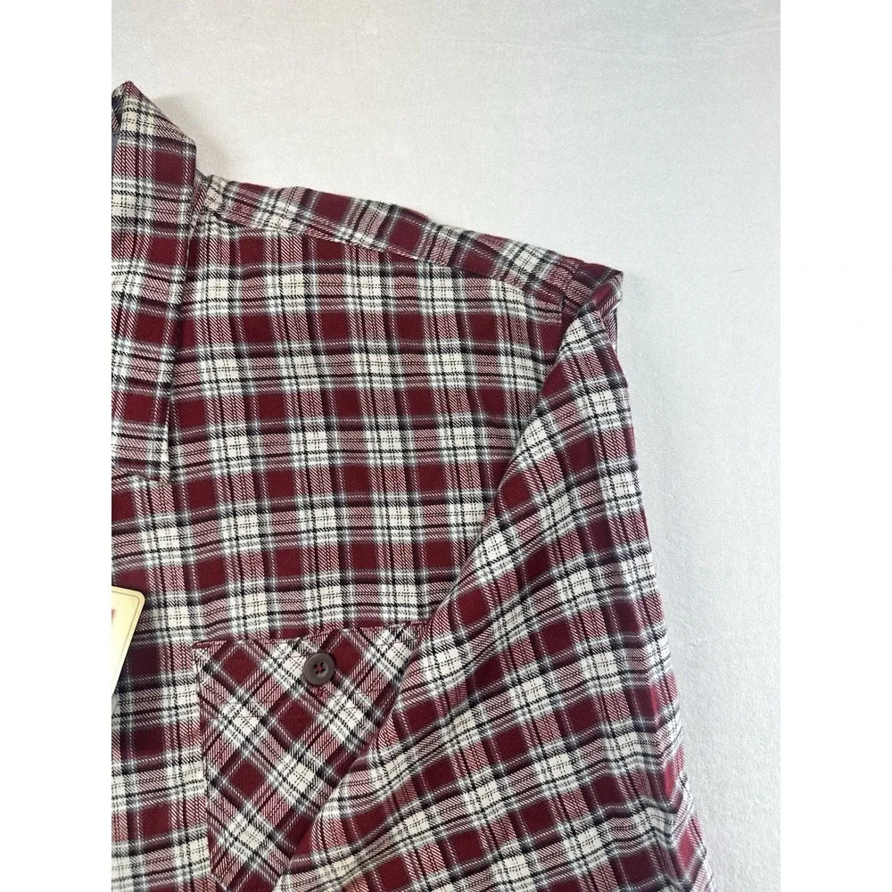 Wrangler Men's 3XL Red Plaid Flannel Shirt NWT Premium Quality‎